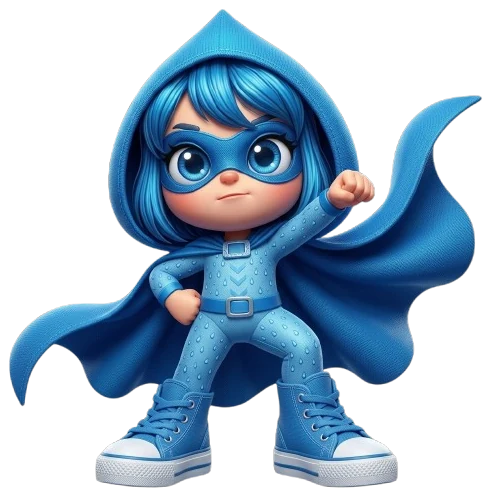 Gotita, princesa del cuidado del agua, personaje infantil de la Liga de la Sostenibilidad